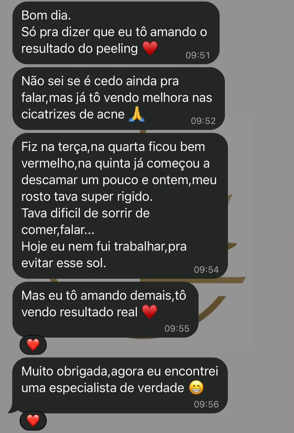 Depoimento de Marisa sobre o atendimento da Dra. Camila Lauriene